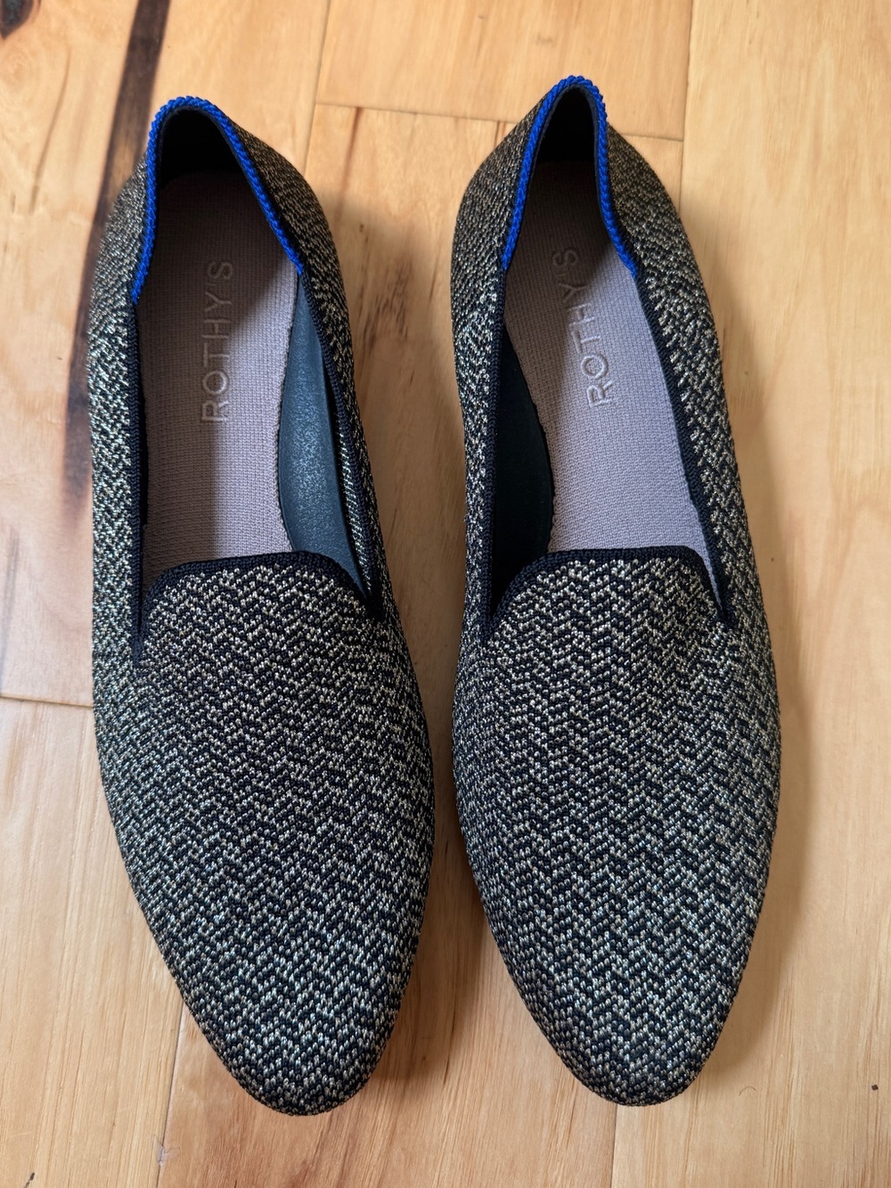 Rothy's Almond Loafer in Sparkle Herringbone Size 7.5